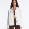 Chaqueta con bolsillos de mezcla de algodón Chaqueta con bolsillos de mezcla de algodón