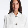 Chaqueta con bolsillos de mezcla de algodón Chaqueta con bolsillos de mezcla de algodón