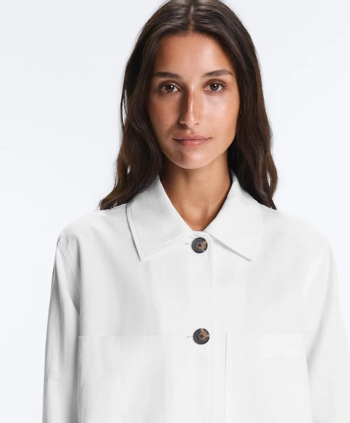 Chaqueta con bolsillos de mezcla de algodón Chaqueta con bolsillos de mezcla de algodón