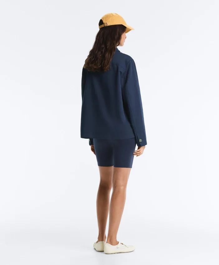 Chaqueta con bolsillos de mezcla de algodón Chaqueta con bolsillos de mezcla de algodón