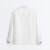 Chaqueta con bolsillos de mezcla de algodón Chaqueta con bolsillos de mezcla de algodón