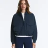 Chaqueta con bolsillos de piqué de algodón Chaqueta con bolsillos de piqué de algodón