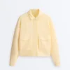 Chaqueta con bolsillos de piqué de algodón Chaqueta con bolsillos de piqué de algodón