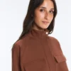 Chaqueta con bolsillos de piqué de algodón Chaqueta con bolsillos de piqué de algodón