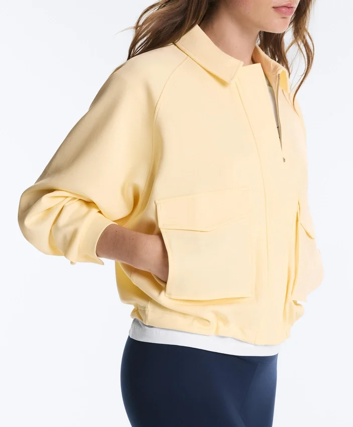 Chaqueta con bolsillos de piqué de algodón Chaqueta con bolsillos de piqué de algodón
