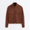 Chaqueta con bolsillos de piqué de algodón Chaqueta con bolsillos de piqué de algodón
