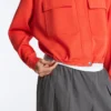 Chaqueta con bolsillos de piqué de algodón Chaqueta con bolsillos de piqué de algodón