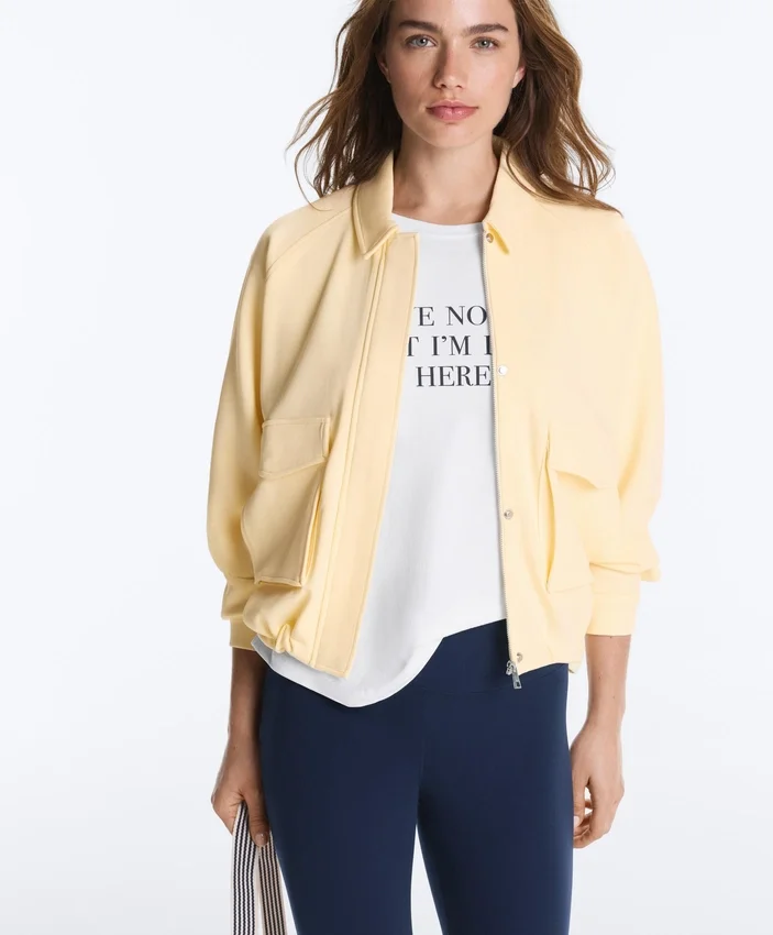 Chaqueta con bolsillos de piqué de algodón Chaqueta con bolsillos de piqué de algodón