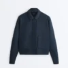 Chaqueta con bolsillos de piqué de algodón Chaqueta con bolsillos de piqué de algodón