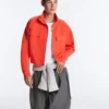 Chaqueta con bolsillos de piqué de algodón Chaqueta con bolsillos de piqué de algodón