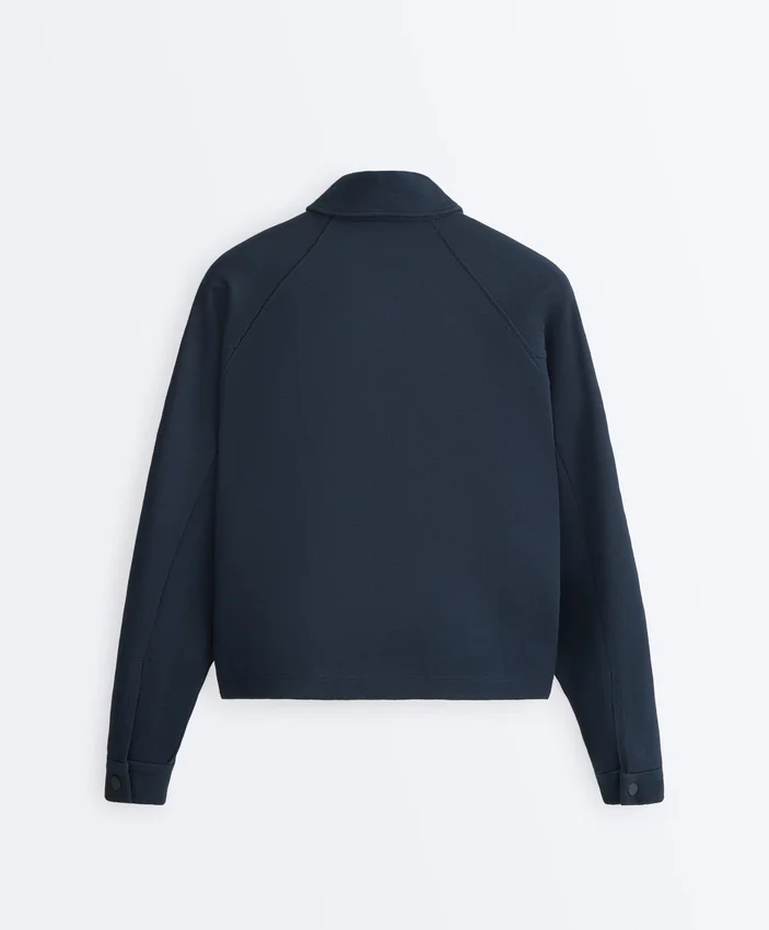 Chaqueta con bolsillos de piqué de algodón Chaqueta con bolsillos de piqué de algodón