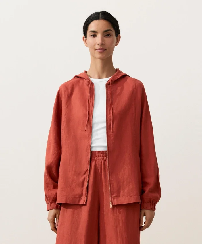 Chaqueta con capucha 100 % lino Chaqueta con capucha 100 % lino