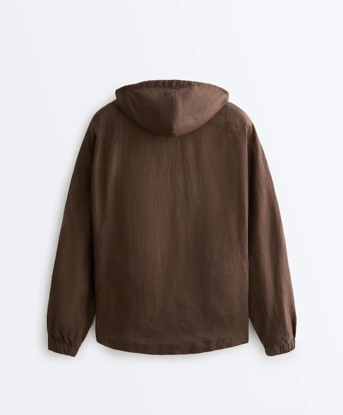 Chaqueta con capucha 100 % lino Chaqueta con capucha 100 % lino