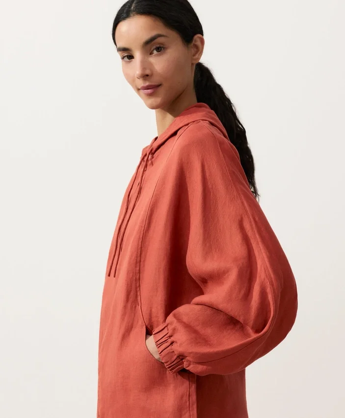 Chaqueta con capucha 100 % lino Chaqueta con capucha 100 % lino