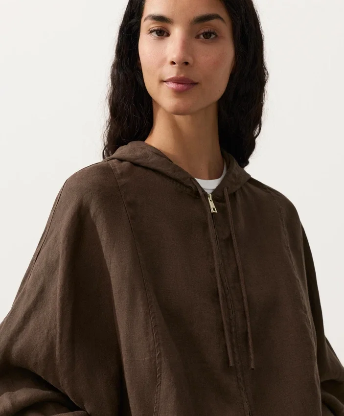 Chaqueta con capucha 100 % lino Chaqueta con capucha 100 % lino