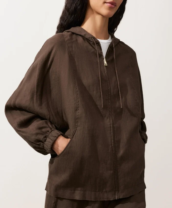 Chaqueta con capucha 100 % lino Chaqueta con capucha 100 % lino
