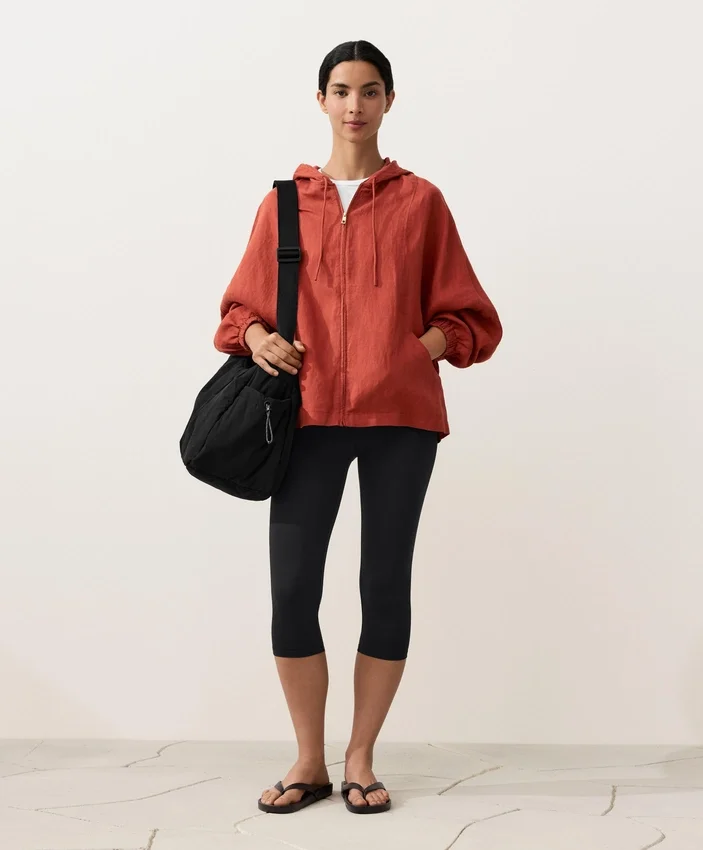 Chaqueta con capucha 100 % lino Chaqueta con capucha 100 % lino