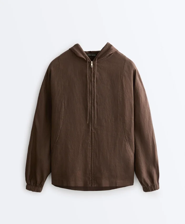 Chaqueta con capucha 100 % lino Chaqueta con capucha 100 % lino