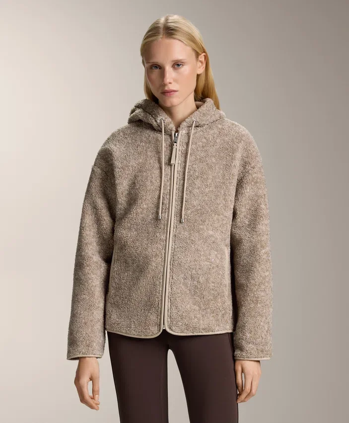 Chaqueta con capucha de imitación de piel de oveja Chaqueta con capucha de imitación de piel de oveja