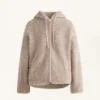 Chaqueta con capucha de imitación de piel de oveja Chaqueta con capucha de imitación de piel de oveja