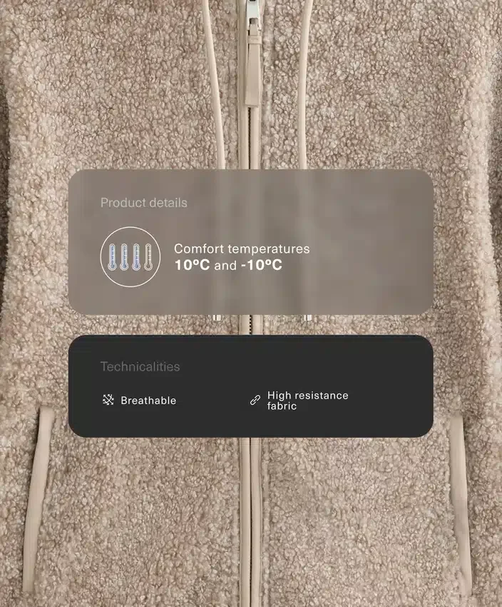 Chaqueta con capucha de imitación de piel de oveja Chaqueta con capucha de imitación de piel de oveja