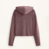 Chaqueta con capucha de punto acanalado Chaqueta con capucha de punto acanalado
