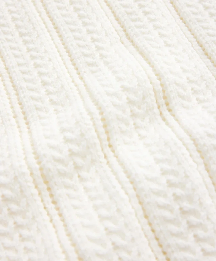 Chaqueta con capucha de punto calado Chaqueta con capucha de punto calado