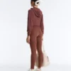 Chaqueta con capucha de punto elástico Chaqueta con capucha de punto elástico