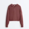 Chaqueta con capucha de punto elástico Chaqueta con capucha de punto elástico