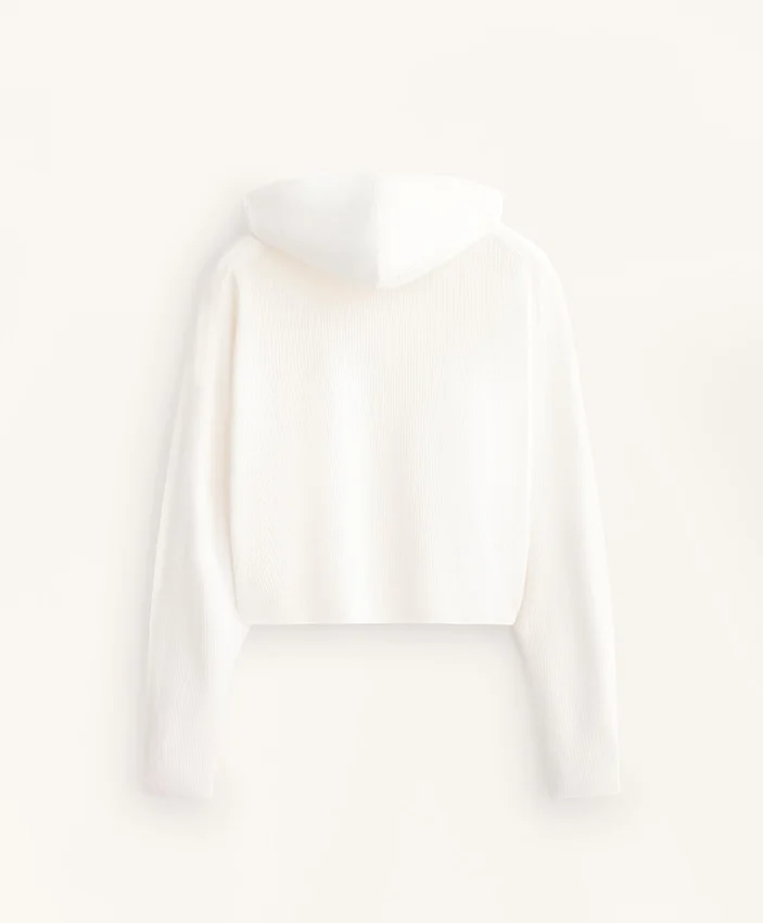 Chaqueta con capucha de punto lavado Chaqueta con capucha de punto lavado
