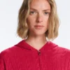 Chaqueta con capucha de punto trenzado lavado Chaqueta con capucha de punto trenzado lavado