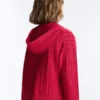 Chaqueta con capucha de punto trenzado lavado Chaqueta con capucha de punto trenzado lavado