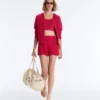 Chaqueta con capucha de punto trenzado lavado Chaqueta con capucha de punto trenzado lavado
