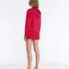 Chaqueta con capucha de punto trenzado lavado Chaqueta con capucha de punto trenzado lavado
