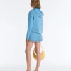 Chaqueta con capucha de punto trenzado lavado Chaqueta con capucha de punto trenzado lavado