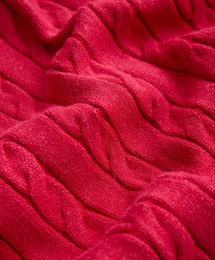 Chaqueta con capucha de punto trenzado lavado Chaqueta con capucha de punto trenzado lavado