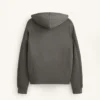 Chaqueta con capucha y detalles acanalados en modal cepillado