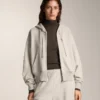 Chaqueta con capucha y mangas anchas de algodón Chaqueta con capucha y mangas anchas de algodón