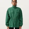 Chaqueta con cintura fruncida de mezcla de lyocell y 24 % de lino