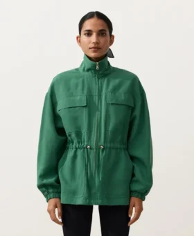 chaqueta con cintura fruncida de mezcla de lyocell y 24 de lino 1 280x339 - Chaqueta con cintura fruncida de mezcla de lyocell y 24 % de lino