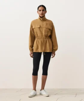 chaqueta con cintura fruncida de mezcla de lyocell y 24 de lino 2 2 280x339 - Chaqueta con cintura fruncida de mezcla de lyocell y 24 % de lino