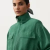 Chaqueta con cintura fruncida de mezcla de lyocell y 24 % de lino