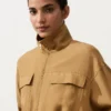 Chaqueta con cintura fruncida de mezcla de lyocell y 24 % de lino