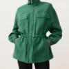 Chaqueta con cintura fruncida de mezcla de lyocell y 24 % de lino