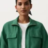 Chaqueta con cintura fruncida de mezcla de lyocell y 24 % de lino