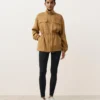 Chaqueta con cintura fruncida de mezcla de lyocell y 24 % de lino