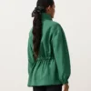 Chaqueta con cintura fruncida de mezcla de lyocell y 24 % de lino