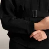 Chaqueta con cinturón de modal cepillado Chaqueta con cinturón de modal cepillado