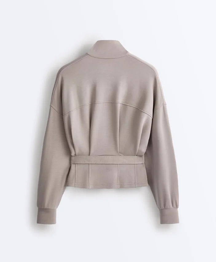 Chaqueta con cinturón tipo corsé Soft Touch y modal Chaqueta con cinturón tipo corsé Soft Touch y modal
