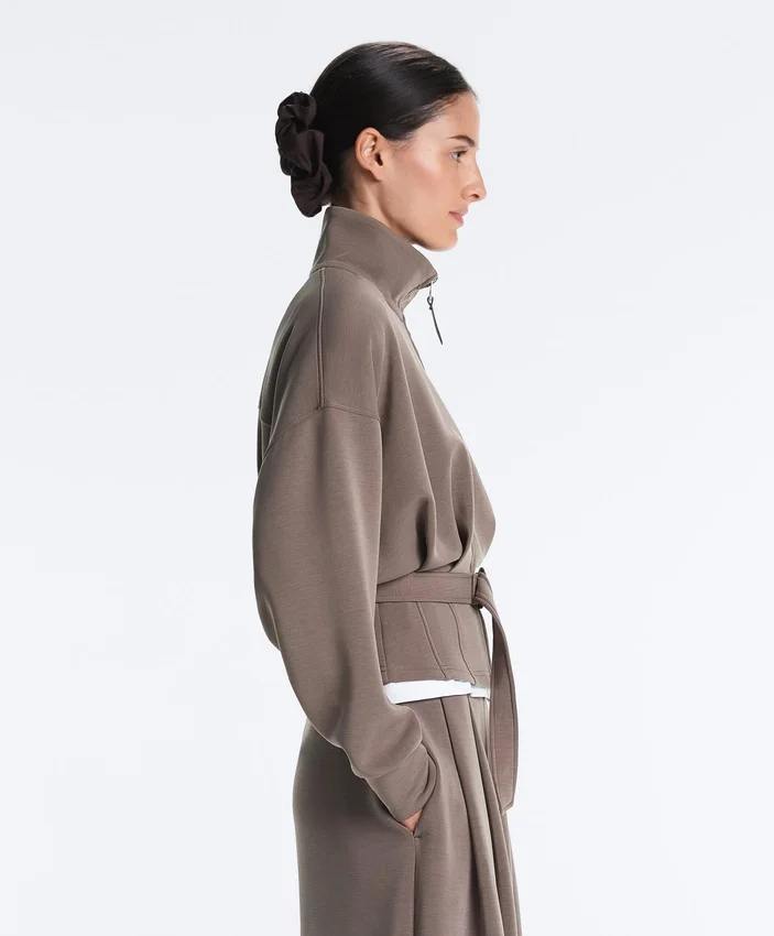 Chaqueta con cinturón tipo corsé Soft Touch y modal Chaqueta con cinturón tipo corsé Soft Touch y modal